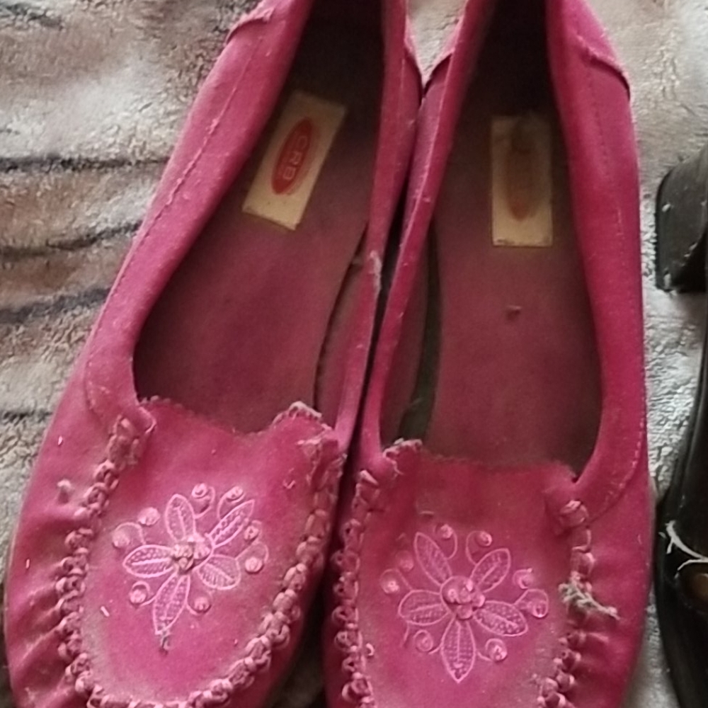 Pink moccasins